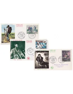 Timbre n° 1363 à 1365 sur enveloppe 1er jour, Collection lettre France