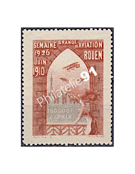 vignette meeting aérien, Rouen 1910, collection vignette France