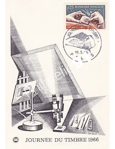Carte postale, Journée du timbre 1966, Collection lettre France