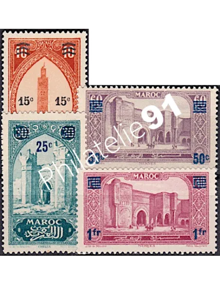 MAROC ,n° 124 à 127, Collection timbre Colonies Françaises