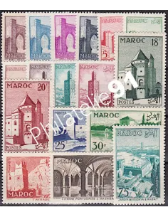 MAROC ,n° 345 à 361charnière, collection timbres Colonies Françaises