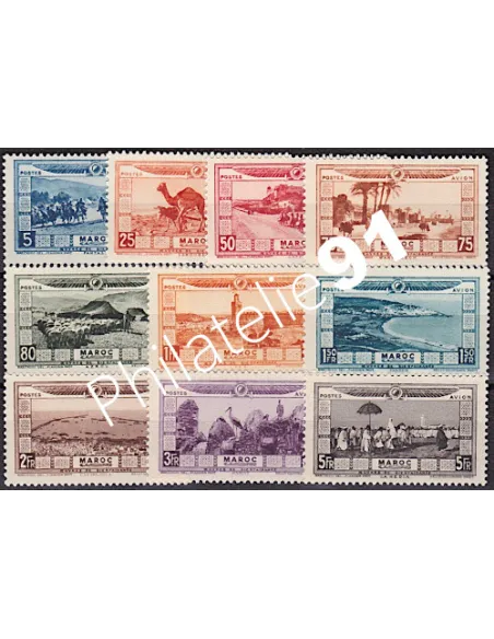 MAROC , PA n° 12 à 21, Collection timbre Colonies Françaises