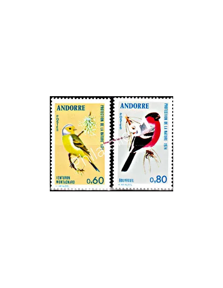 Timbre d'ANDORRE FRANÇAIS n° 240 à 241 -  Faune