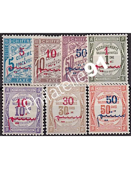 MAROC , Taxe n° 10 à 16,  Collection timbre Colonies Françaises