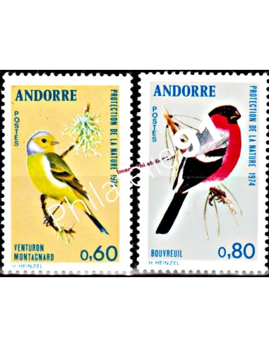 Timbre d'ANDORRE FRANÇAIS n° 240 à 241 -  Faune