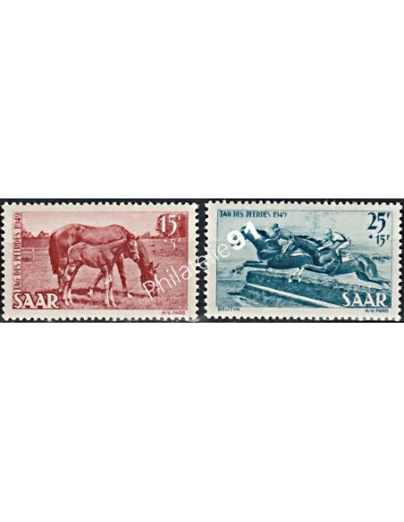 SARRE - n° 253 à 254  - Timbres des Colonie françaises