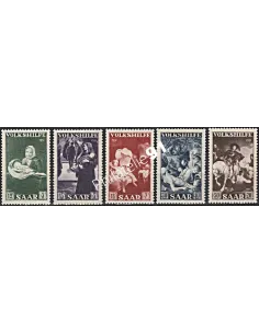 SARRE - n° 296 à 300 - Timbres des colonies françaises