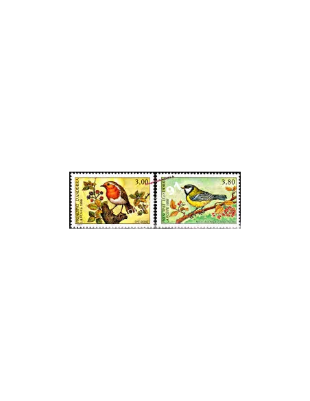 Timbres  d'Andorre Français n° 470 à 471 - Thématique Oiseaux