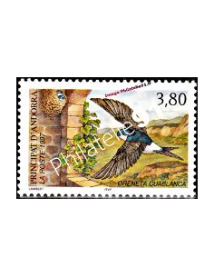 Timbre d'Andorre Français n° 488 - Thématique: Oiseaux