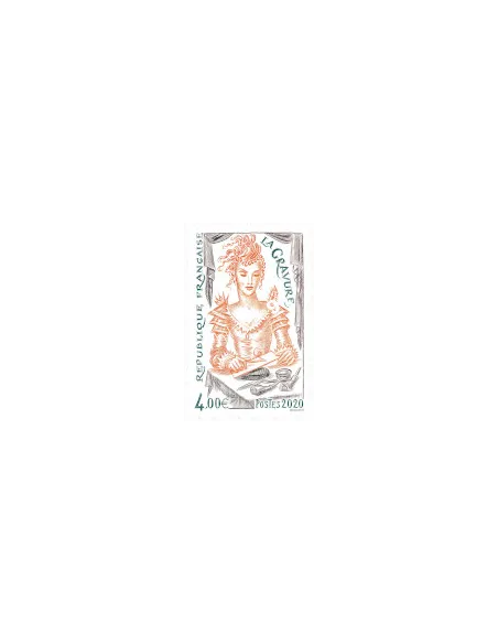 Timbre issu du Bloc BF 150, La Gravure, collection timbres France