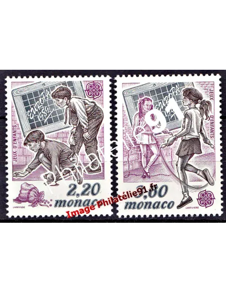 MONACO - n° 1686 à 1687 - EUROPA - 1989 - Jeux d'enfants