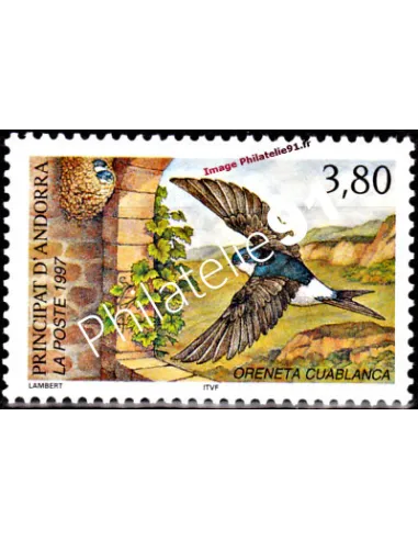 Timbre d'Andorre Français n° 488 - Thématique: Oiseaux