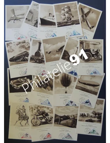 Cartes Maximum, Timbres-Taxe n° 39A à 55, Collection cartes Monaco