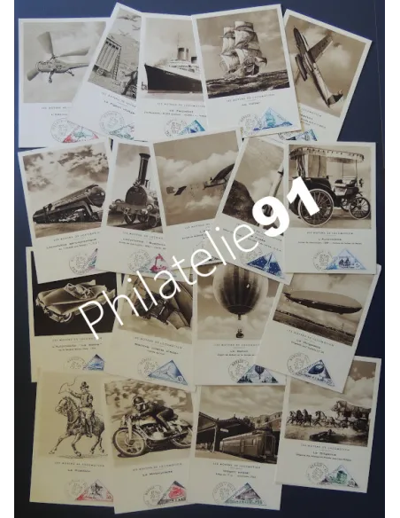 Cartes Maximum, Timbres-Taxe n° 39A à 55, Collection cartes Monaco