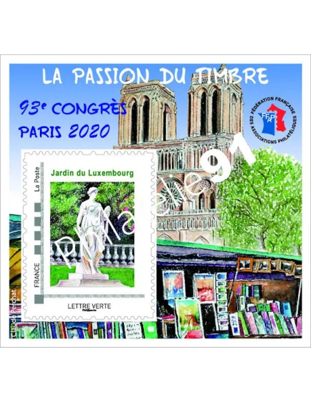 Bloc ffap n°17, Paris 2020, collection timbres France