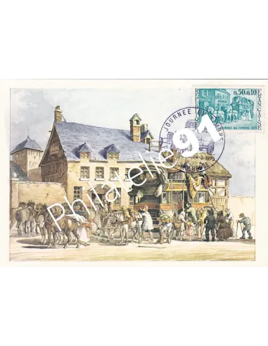 Carte postale, Journée du timbre 1973, Collection lettre France