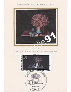 Carte postale, Journée du timbre 1980, Collection lettre France