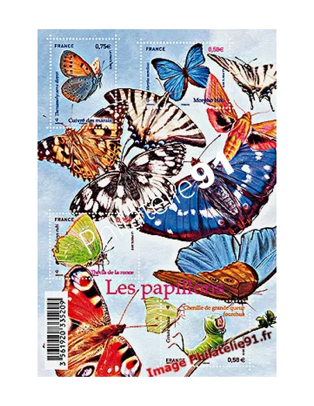 Timbre n° 4498 à 4501 (F4498) - Bloc "Les Papillons"