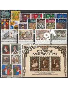 Liechtenstein, Année complète neuve 1981, Collection timbres Europe