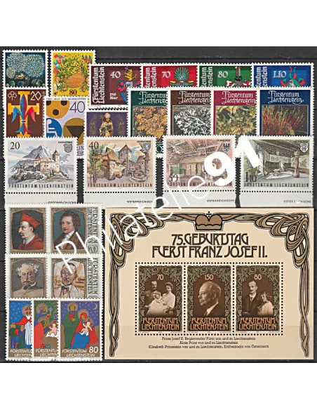 Liechtenstein, Année complète neuve 1981, Collection timbres Europe