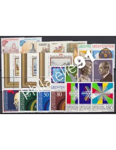 Liechtenstein, Année complète 1983, Collection timbres Europe