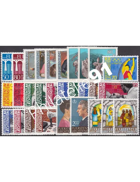 Liechtenstein, Année complète 1984, Collection timbres Europe