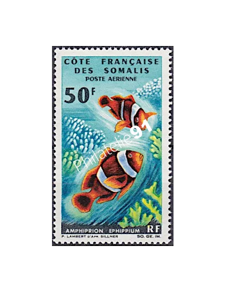 COTES DES SOMALIS, Poste Aérienne, n° 52, timbre colonies françaises