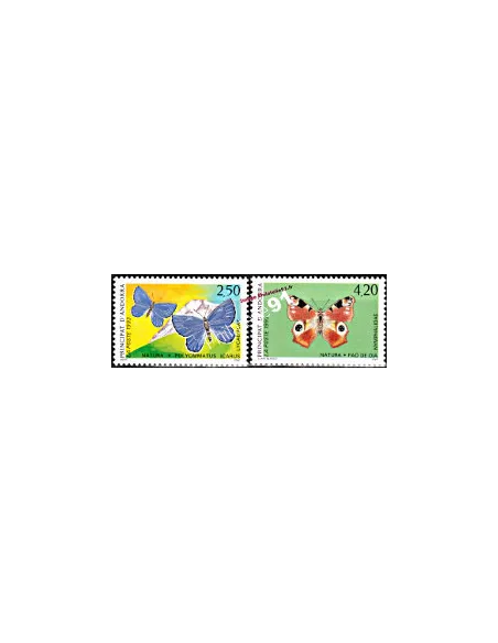 Timbres  d'Andorre Français n° 432 à 433 - Thématique PAPILLONS