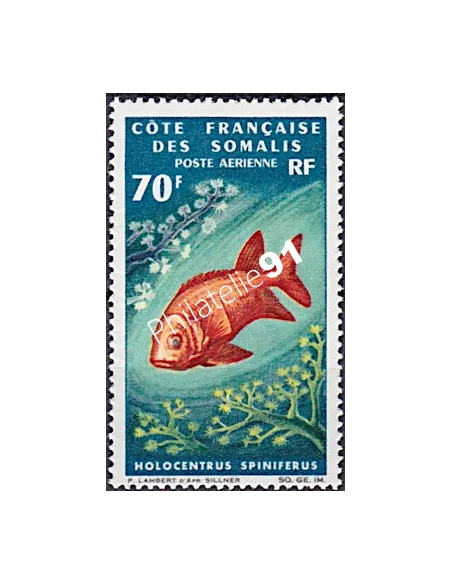 COTES DES SOMALIS, Poste Aérienne, n° 53, timbre colonies françaises