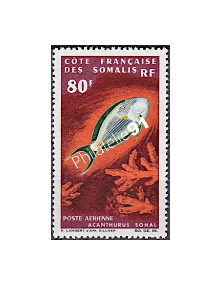 COTES DES SOMALIS, Poste Aérienne, n° 54, timbre colonies françaises