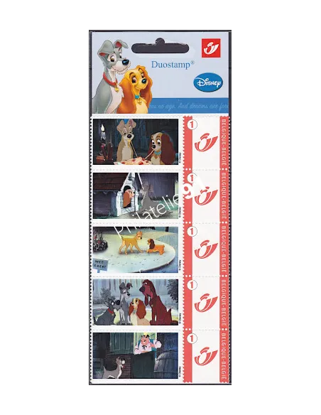 Belgique, n° 3261, vignettes Disney, collection timbres Thématiques