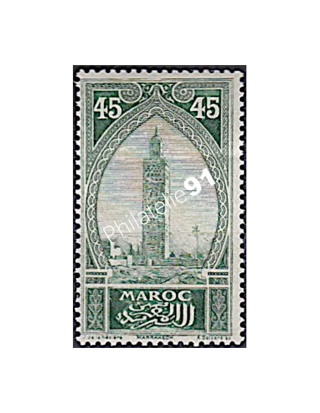 Maroc, n° 74, collection timbres Colonies.