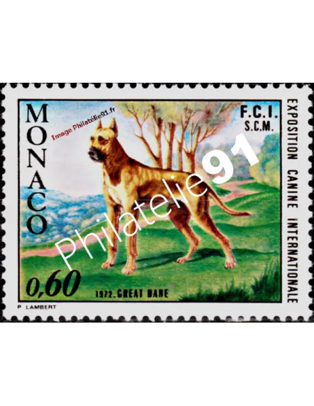 Timbre de MONACO n° 880** - Dogue allemand