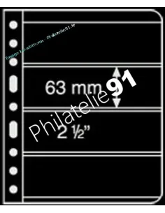 LEUCHTTURM - VARIO - Feuilles 4S noires (4 compartiments)