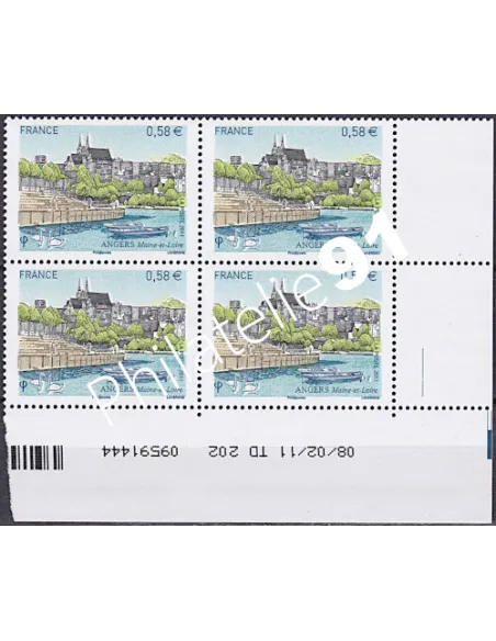 Coin daté sur Timbre n° 4543, Collection timbres France