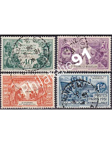 Saint-Pierre-et-Miquelon n° 132-135, Collection timbres colonies