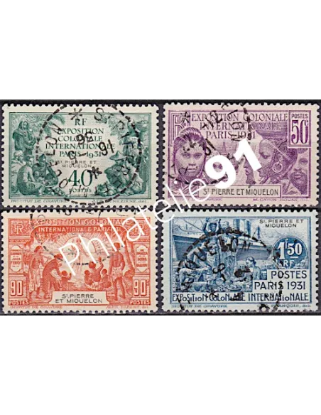 Saint-Pierre-et-Miquelon n° 132-135, Collection timbres colonies