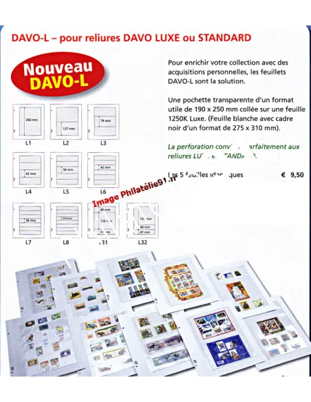 Feuilles DAVO-L, matériel d'occasion