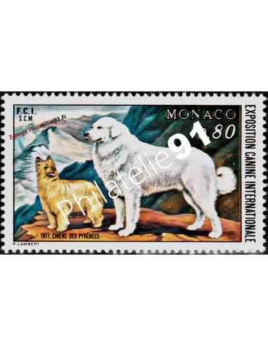 MONACO - n° 1093 ** - Chiens des Pyrénées - Expo canine internation