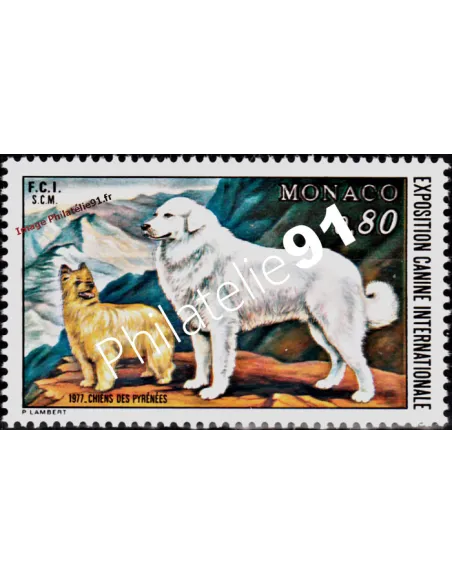 MONACO - n° 1093 ** - Chiens des Pyrénées - Expo canine internation