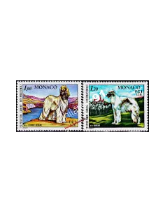 Timbres de MONACO n° 1163 et 1164 - Exposition canine internationale