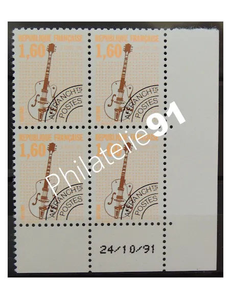 Coin daté sur Timbre Préoblitéré n° 213A, Collection timbres France