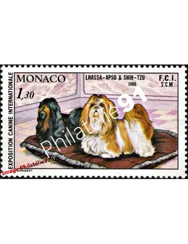 MONACO - n° 1232 - Pékinois. Exposition canine de Monte-Carlo