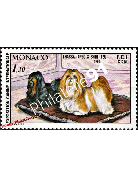 MONACO - n° 1232 - Pékinois. Exposition canine de Monte-Carlo