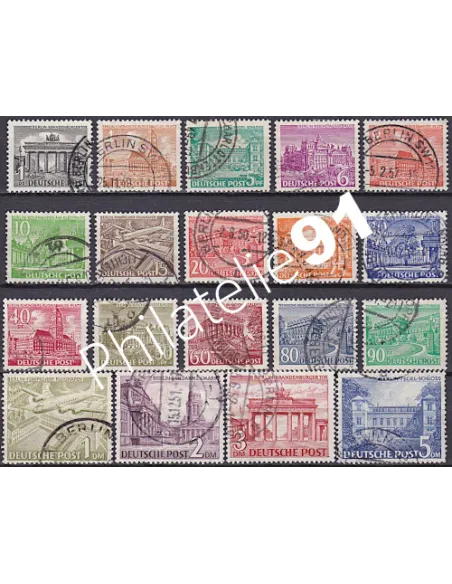 Timbres de BERLIN, n° 28 à 46, collection timbres Europe