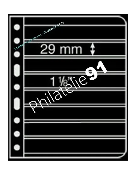 Feuilles VARIO - 8S noires (8 compartiments) - Leuchtturm