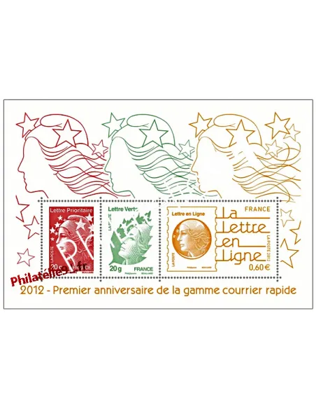 Feuille n° 4687 : Premier Anniversaire de la gamme courrier rapide