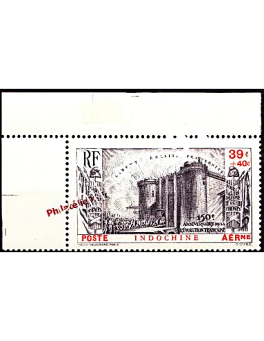 Timbre d'Indochine P.A. n° 16, timbre BASTILLE. Révolution française