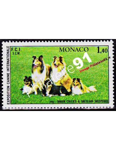 MONACO - n° 1280 - Chiens Rough Collies et Shetland Sheepdogs