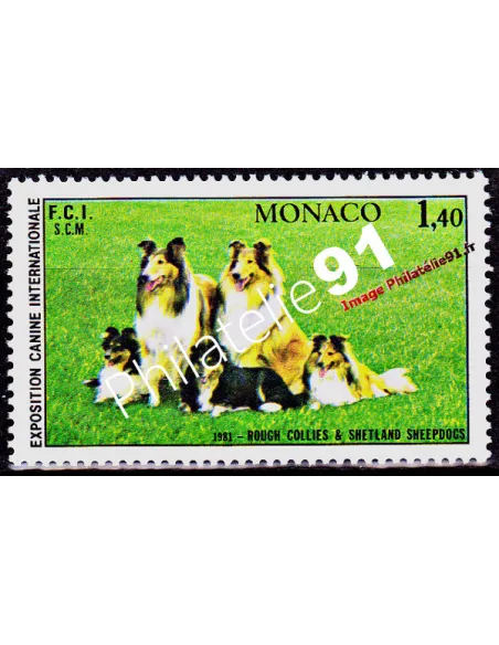 MONACO - n° 1280 - Chiens Rough Collies et Shetland Sheepdogs